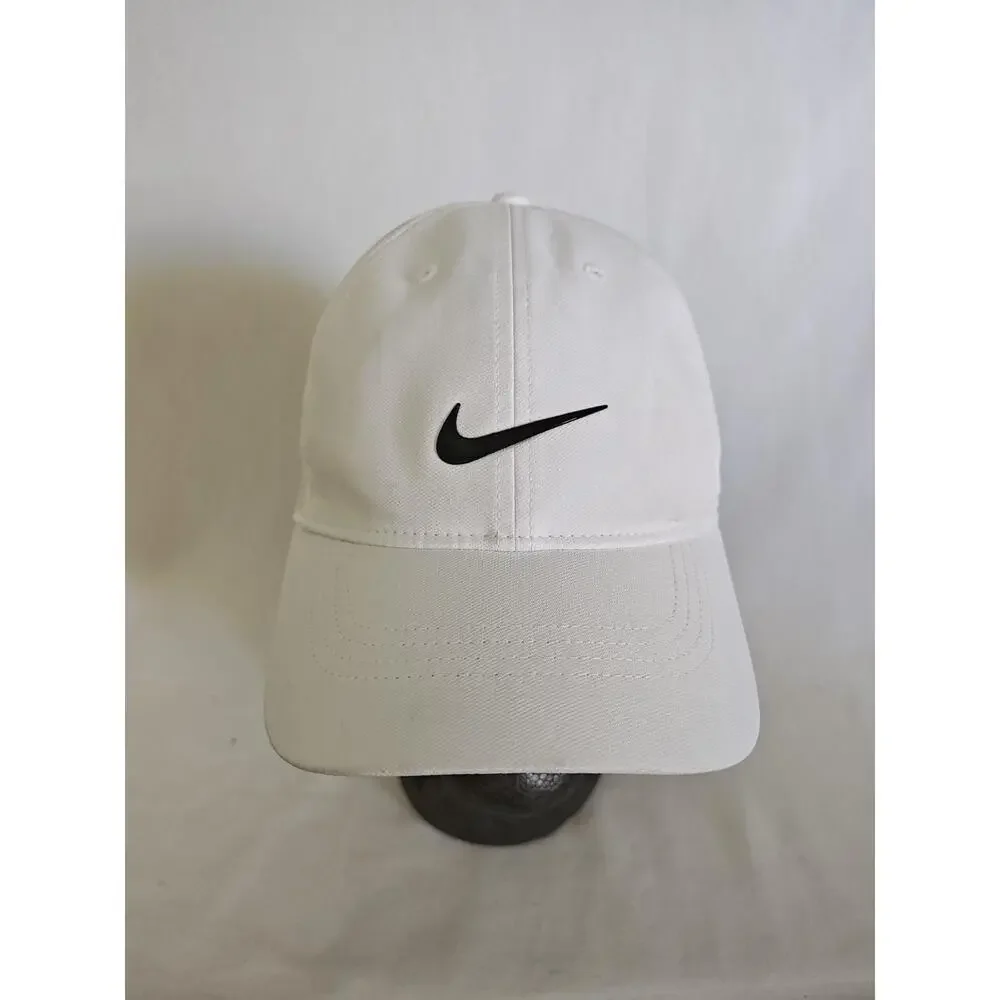Nike golf‎ Club Hat Men's Cap M/L WHITE SNAPBACK DRI-FIT Adjustable Lightweight